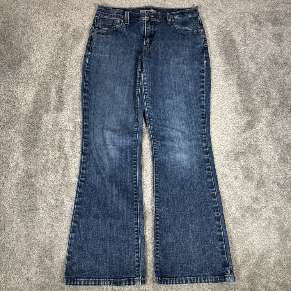 Vintage Levis 515 Jeans Women 10S Bootcut Dark Blue Denim Western Distressed Y2K